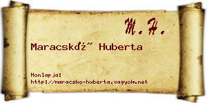 Maracskó Huberta névjegykártya